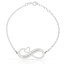 Pulsera personalizada de plata INFINITO con CORAZÓN